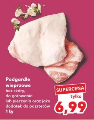Podgardle wieprzowe bez skóry, do gotowania lub pieczenia oraz jako dodatek do pasztetów
