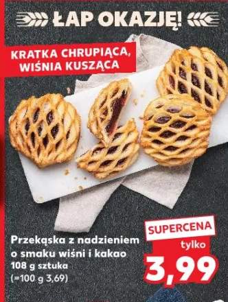 Przekąska z nadzieniem o smaku wiśni i kakao 108g sztuka