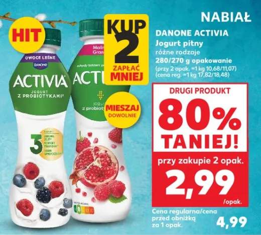 Jogurt pitny różne rodzaje