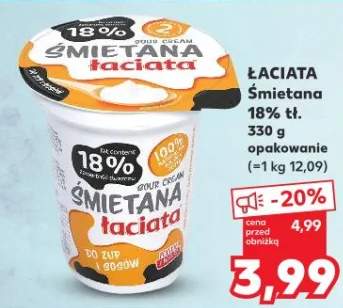Łaciata śmietana 18% tł.