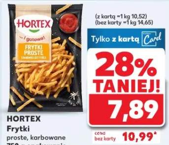 Frytki proste, karbowane