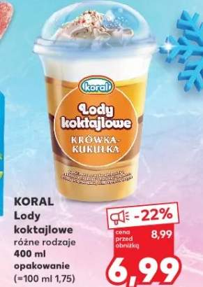 Lody koktajlowe różne rodzaje