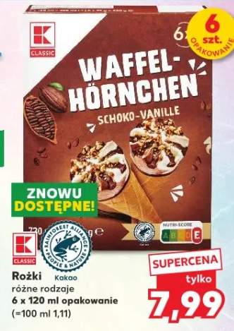 Rożki Kakao różne rodzaje