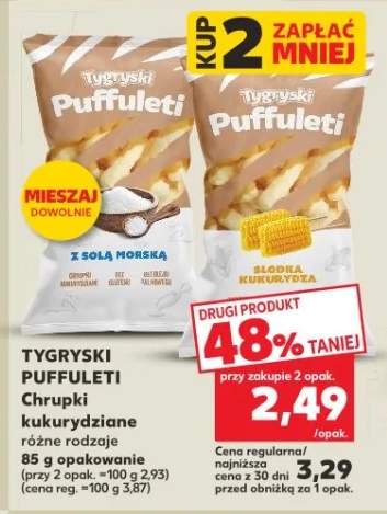 Chrupki kukurydziane różne rodzaje