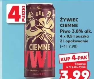 Piwo ciemne 3,8% alk.