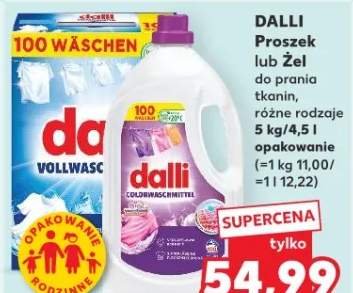 Proszek lub żel do prania tkanin Dalli różne rodzaje