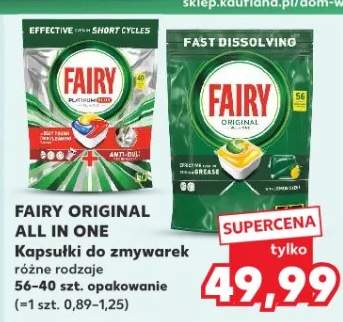 Kapsułki do zmywarek Fairy Original All In One różne rodzaje