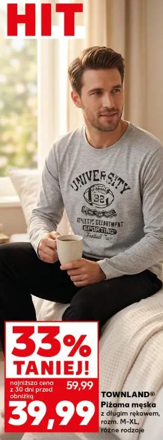 Piżama męska z długim rękawem, rozm. M-XL, różne rodzaje