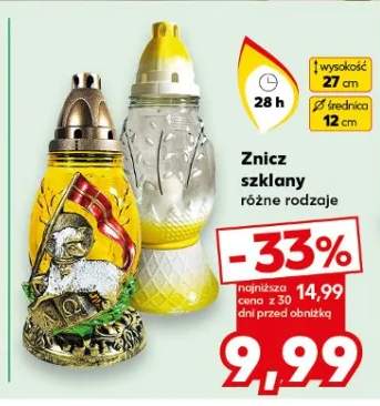 Znicz szklany różne rodzaje