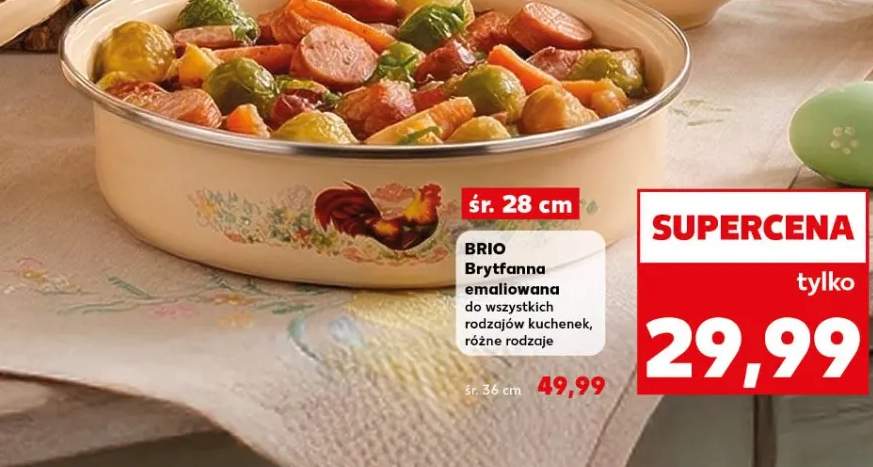 Brytfanna emaliowana do wszystkich rodzajów kuchenek, różne rodzaje