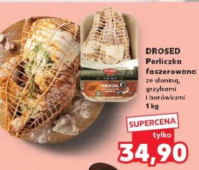 Perliczka faszerowana ze słoniną, grzybami i borówkami