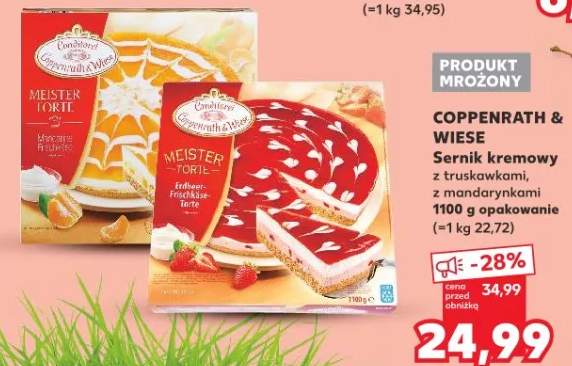 Serek kremowy z truskawkami, z mandarynkami