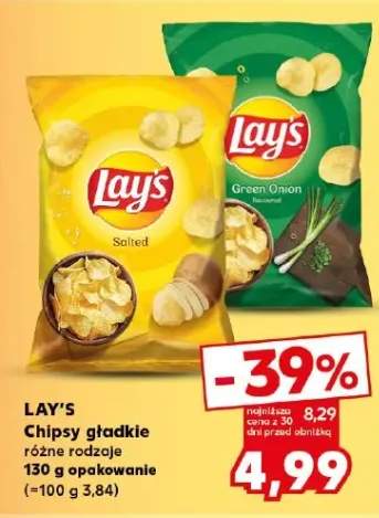 Chipsy gładkie różne rodzaje