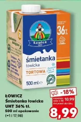 Śmietanka łowicka UHT 36% tł.