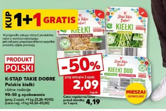 Polskie kiełki różne rodzaje 90-50 g