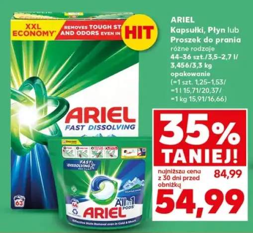 Kapsułki, płyn lub proszek do prania różne rodzaje