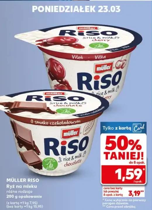 Ryż na mleku różne rodzaje 200 g opakowanie