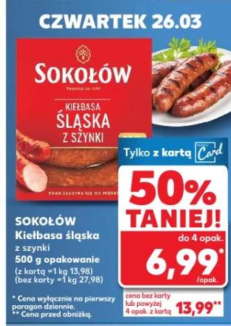 Kiełbasa śląska z szynki