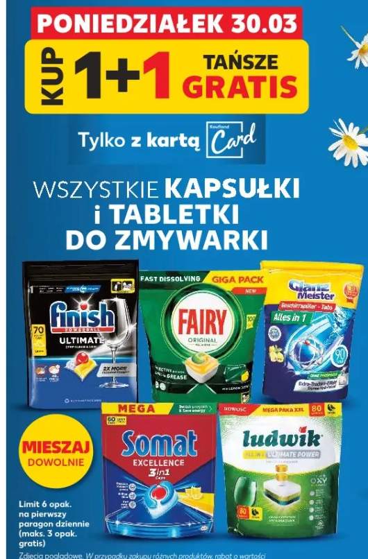 Kapsułki i tabletki do zmywarki tańsze