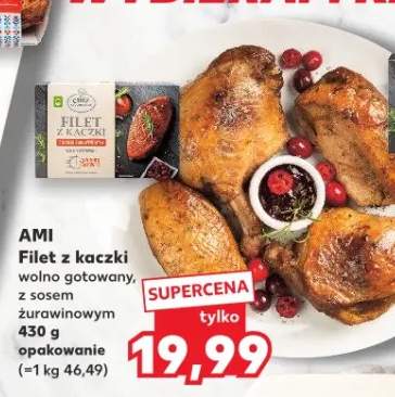 Filet z kaczki wolno gotowany, z sosem żurawinowym opakowanie