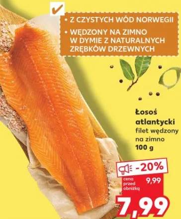 Łosoś atlantycki filet wędzony na zimno