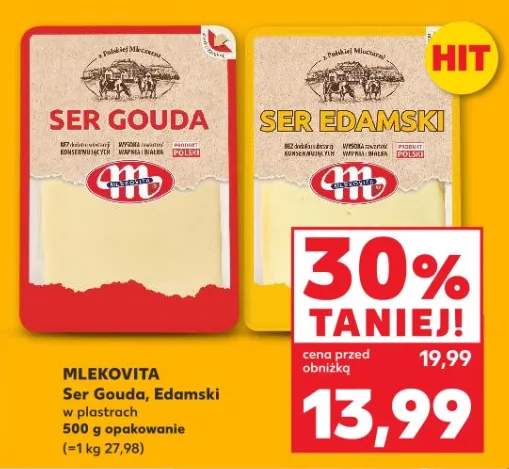 Ser Gouda, Edamski w plastrach