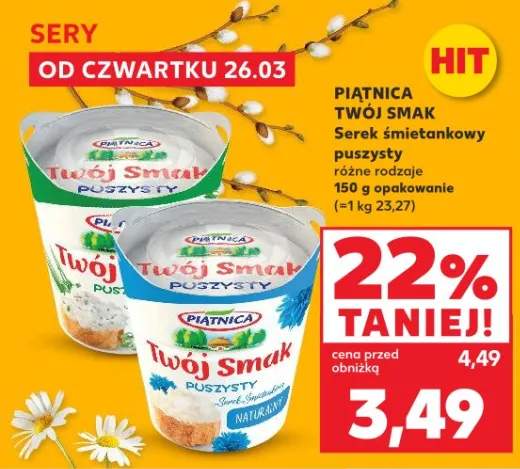 Serek śmietankowy puszysty różne rodzaje