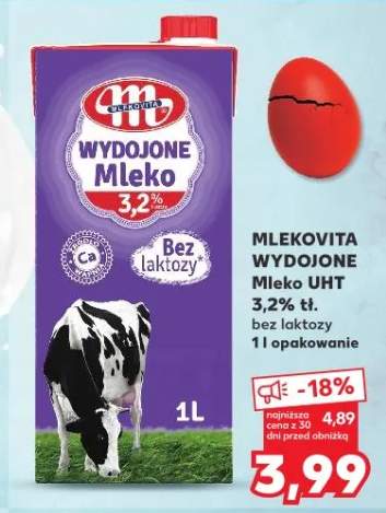 Mleko UHT 3,2% tł. bez laktozy
