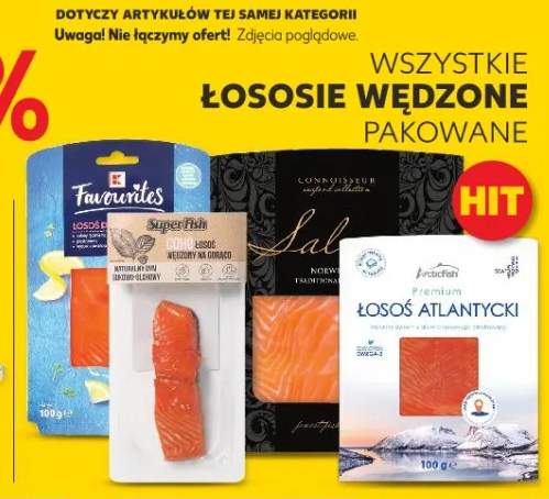 Łosoś atlantycki pakowany różne rodzaje