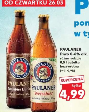 Piwo 0-6% alk. różne rodzaje bezzwrotna