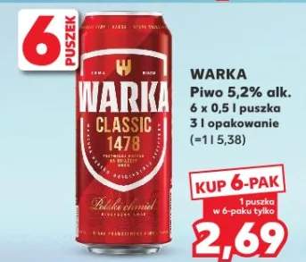 Piwo 5,2% alk.