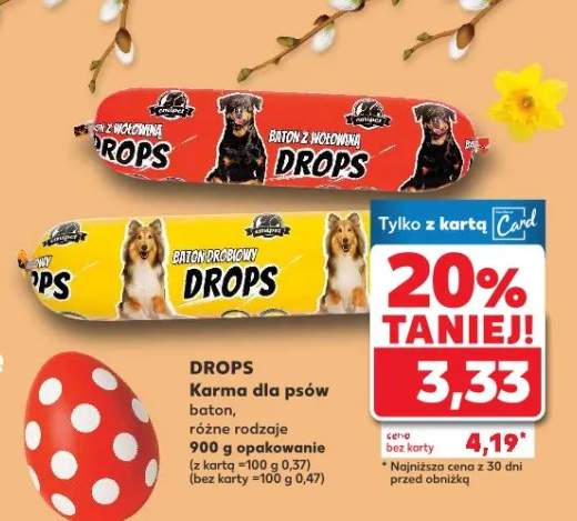 Drops karma dla psów baton różne rodzaje