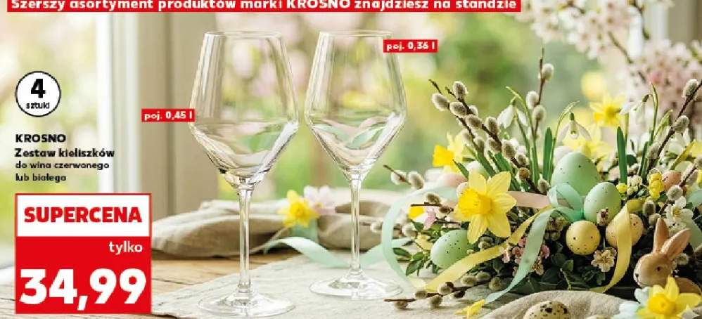 Zestaw kieliszków do wina czerwonego lub białego