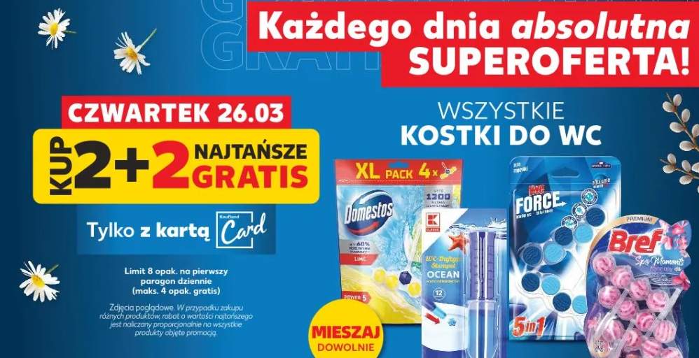 Kostki do WC różne rodzaje WC Force