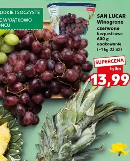 Winogrona czerwone bezpestkowe