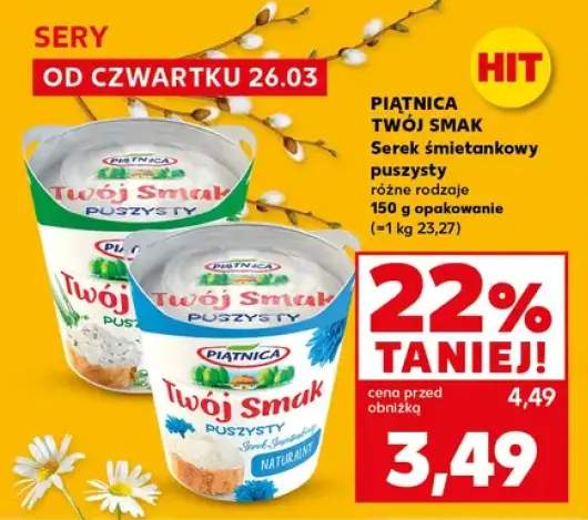 Serek śmietankowy puszysty różne rodzaje