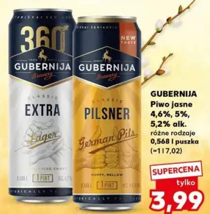 Piwo jasne Extra Lager 4,6% alk.