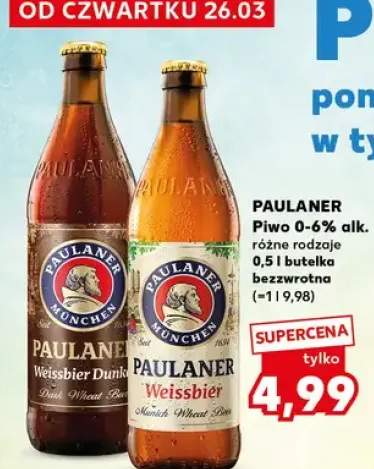 Piwo 0-6% alk. różne rodzaje butelka bezzwrotna