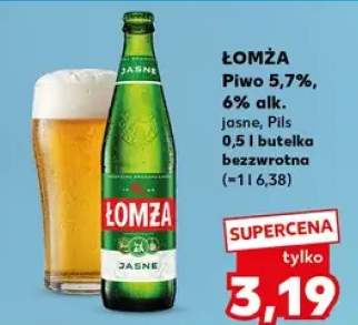 Piwo Łomża jasne, Pils 5,7%, 6% alk. bezwrotna