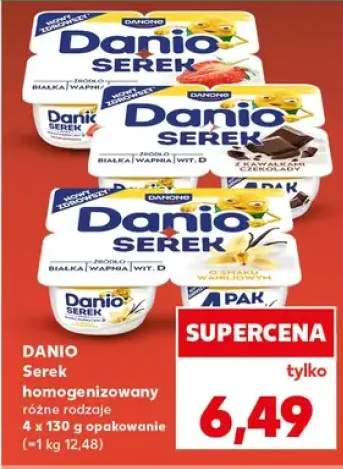 Serek homogenizowany różne rodzaje 4 x 130g opakowanie