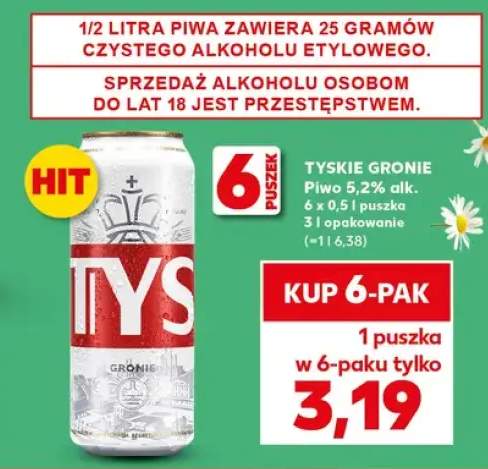 Piwo 5,2% alk. 6x0,5l puszka opakowanie