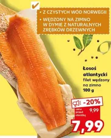 Łosoś atlantycki filet wędzony na zimno