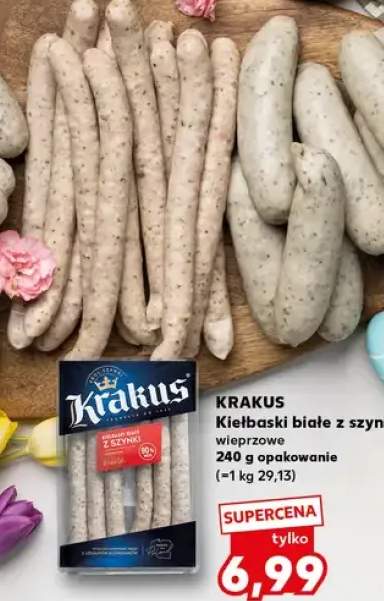 Kiełbaski białe z szynki wieprzowe