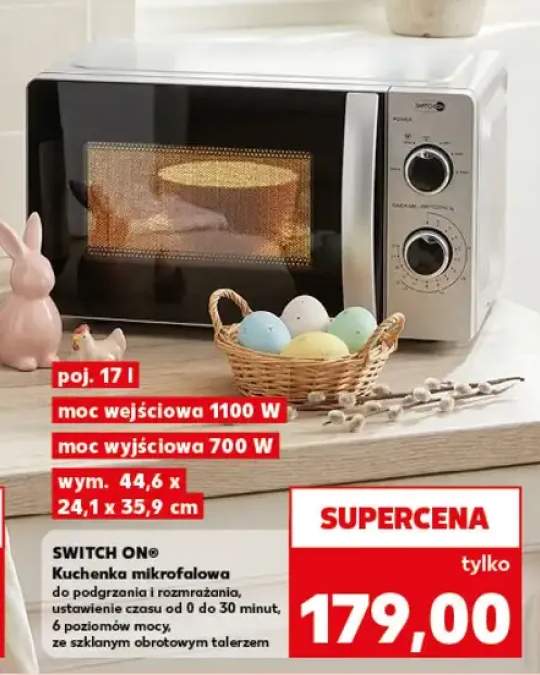 Kuchenka mikrofalowa do podgrzania i rozmrażania