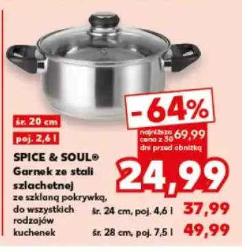 Garnek ze stali szlachetnej ze szklaną pokrywką do wszystkich płyt grzewczych