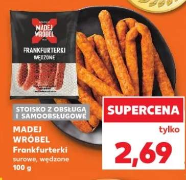 Frankfurterki surowe, wędzone