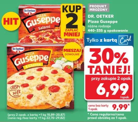 Pizza guseppe różne rodzaje