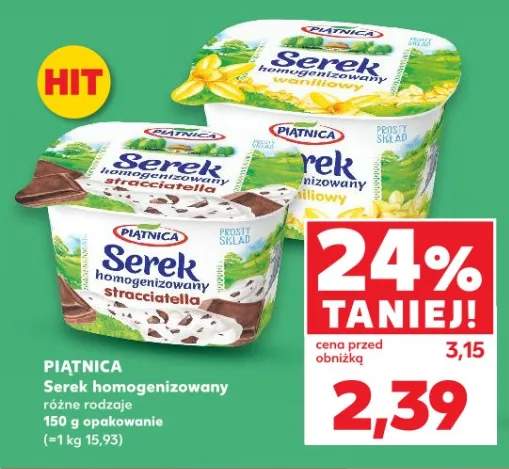 Serek homogenizowany różne rodzaje