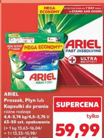 Proszek, Płyn lub Kapsułki do prania różne rodzaje