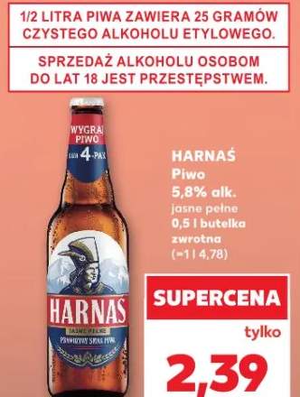 Piwo jasne pełne zwrotna